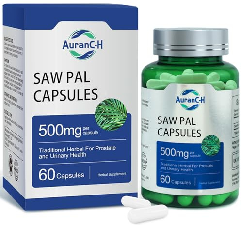 Prostate Support Supplement, Saw+ Prostate Supplement for Men | Relieve Urinary Discomfort in Men, 1 Months Supply, 60 Capsules