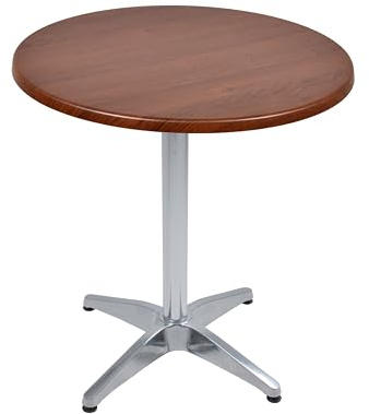 DELUKE Bistrotisch VIDOL Ø70cm Rund Dunkelbraun Holz | Cafétisch Bartisch Gartentisch Outdoor-Esstisch