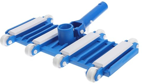 MOBUTOFU Cabezal de Aspiración de Piscina Ruedas Antideslizantes y Cuerpo Ancho Flexible para Limpieza Manual de Fondo y Paredes de Piscinas Desmontables