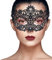 Lady of Luck Venezianische Maske Damen Venezianischen Metall Party Karneval Fasching Prinzessin Metall Strass Maske Schwarz Masquerade Mask Women