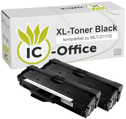 IC-Office MLT-D111S Toner Kompatibel für Samsung MLT-D111S MLT-D111L D111S D111L für Samsung Xpress M2070 M2070W M2070FW M2026W M2026 M2020 M2022W M2022 M2020W M2070F 2er-Pack