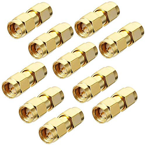 TengKo RF Coaxial Adapter Connector SMA Coax Jack Connector SMA Male to Male (10 PCS)
