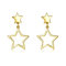 Stern Ohrstecker - 14K Gold Glücks Stern Ohrringe für Damen und Mädchen - Fashion Schmuck
