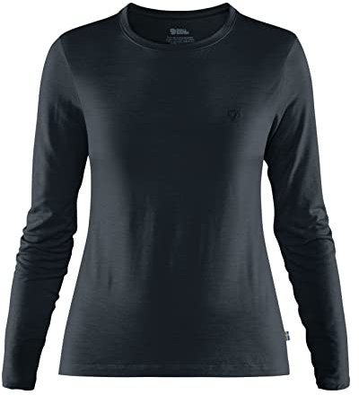Fjällräven Damen Abisko Wool LS T-Shirt, Dark Navy, L