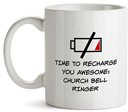 Church Bell Ringer Mug - PG2016 Time to Recharge Coffee Cup
