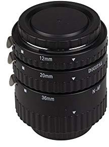 Meike MK-N-AF1-B - Juego de 3 anillos de extensión para cámara réflex Nikon
