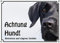 Hundeschild Labrador Retriever schwarz - uv-beständiges Metallschild Fotoschild, DIN A4