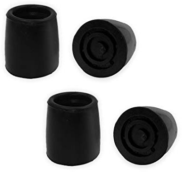 PEPE Mobility - GUMMI 25 mm Schwarz (x4 Stück), Rollator Endkappen, Gummifüße, Durchmesser 25 mm