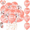 HOWAF 40th Birthday Balloons, Pack Of 30 Rose Gold Birthday Balloons Latex Confetti Balloons & 2 Ribbons for Men Women Happy 40th Birthday Party Decorations Supplies - 12 inch (Age 40)