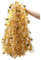LOKIPA 10M Gold Chunky Christmas Tinsel Garland with Star for Christmas Tree Decorations