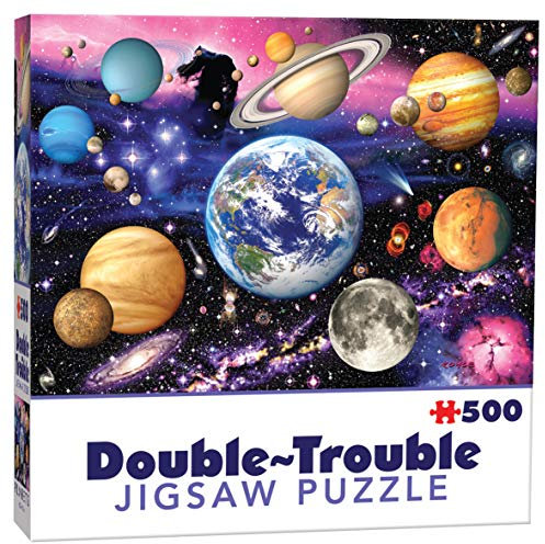 Cheatwell Games 658 28569 EA Double-Trouble Puzzles Planets, red
