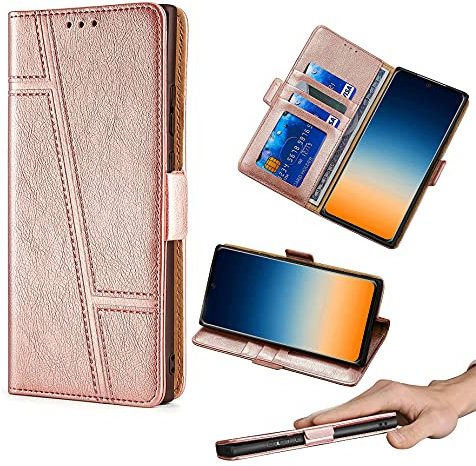 HUAYIJIE GKLTCK Flip-Case für Motorola Moto Green Pomelo Case Phone Stand Cover [Rose Gold]
