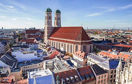 LHJOYSP rätsel Spiel 3D Puzzle 1000 Teile Kirche Unserer Lieben Frau von Bayern, München, Deutschland 75x50cm
