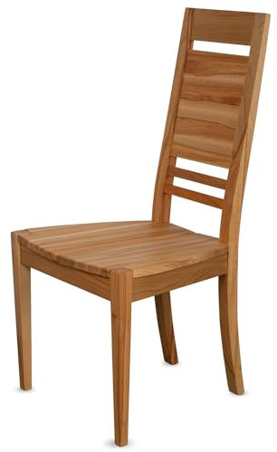 KEHO Esszimmerstühle 8er Set (CH03) - bis 130 kg - Aus massivem Buchenholz - Stühle Esszimmer - Fertig montiert (Natur)