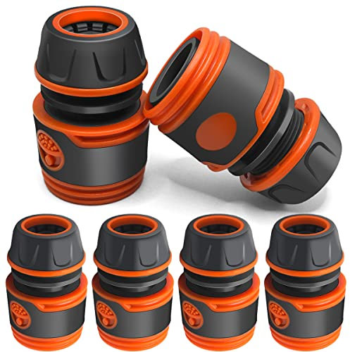 6 Stück Schlauchverbinder Satz 13 mm (1/2 Zoll), Für Schlauchanfang und ende, Anschluss passend für alle Original Systemteilen, UV und frostsicher