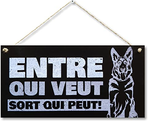 CARISPIBET Entre qui veut enseignes décoratives pour la maison les amoureux des chiens les propriétaires d'animaux décor 15 x 30 cm
