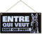 CARISPIBET Entre qui veut enseignes décoratives pour la maison les amoureux des chiens les propriétaires d'animaux décor 15 x 30 cm