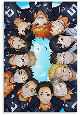 Anime Haikyuu Manga-Poster für Schlafzimmer, ästhetischer Bilddruck, Leinwand, Gemälde, 20 x 30 cm, ohne Rahmen