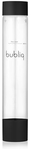 Bottiglia per bubliq drink carbonator, bottiglia gorgogliatore, nero opaco, 1 litro, design elegante e sottile, senza BPA