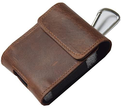 Sac de Ceinture Flip en Cuir véritable adapté à Samsung Galaxy Z Flip 5G 3 4 5 Huawei P50 Pocket Motorola Moto RAZR 40 Ultra 2022 Oppo Find N2 Boucle de Mousqueton Étui de Protection Marron
