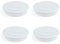 EMUCA - Pasacables de Mesa Circular Ø80mm de plástico Blanco, Tapa pasacables encastrable en Mesa de Oficina/Escritorio, Lote de 4