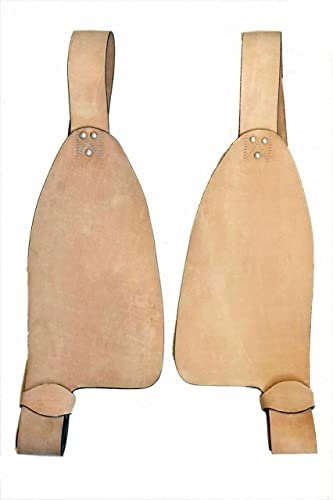 WILD RACE Horse Western Ersatz-Sattelschutzbleche für Erwachsene aus echtem Leder/Horse Western Adult Genuine Leather Replacement Saddle Fenders (Stil-01 (Style-01))