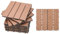 Gimisgu WPC Fliesen 30x30cm, WPC Terrassenfliesen Bodenbelag Klickfliesen Fliese, Wetterfest mit Drainagefunktion, Terrassendielen für Balkon Terrasse 44 Stück/4m², Braun