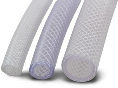 Wasserschlauch mit Gewebeverstärkung 10 12 und 19 mm Ø Wohnmobil Campingwagen Garten (Innendurchmesser 10mm, 2m)