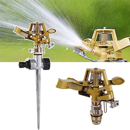 Irrigatore Giardino, Irrigatori da Giardino, Irrigatore a Battente, Regolabile a 360 ° Irrigazione Giardino Ideale per Giardini, Prati e Bordure, per irrigare aree fino a 530 m²