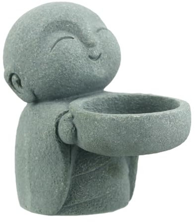 Landical Buddha-Sandstein-Statuen, Zen Mönch, betende Statue, Skulpturen, Ornament für Reichtum, Glück, Feng Shui, Dekoration, Zuhause, Büro, Auto, Dekoration (Jizo-Mönch)