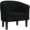 vidaXL Clubsessel, Sessel mit gepolstertem Sitz Armlehnen, Cocktailsessel mit Holzgestell, Loungesessel Relaxsessel Polstersessel, Schwarz Samt