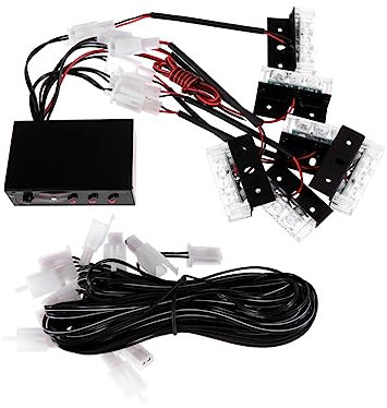 OUNONA Lumière Avertissement Led Stroboscopique Leds Feu Urgence Pour Voiture Suv Et Camion Rouge