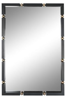 Home ESPRIT Wandspiegel, Schwarz, Gold, Glas, Eisen, 64,5 x 5 x 96,5 cm