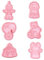 Lot de 6 emporte-pièces en forme d'animal de cirque - Emporte-pièces en silicone - Motif oiseau