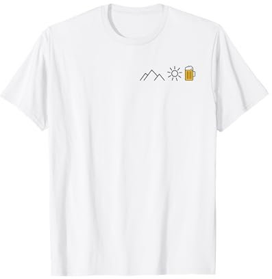 BERGE SONNE BIER X Bergsteiger Wanderer Lecker Bierchen Bier T-Shirt
