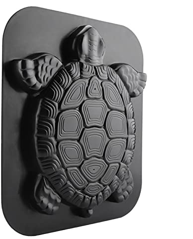 aqxreight Pflasterstein-Betonform, Personalisiertes Schildkröten-Design für Garten- und Landschaftsbau, ABS, Schwarz, 1 Set