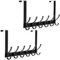 Optish Over The Door Hooks, Door Hanger Hook, Over The Doors Towel Rack for Bathroom, Doors Towel Hanger for Hanging Coats Hats (2Pack,Black)