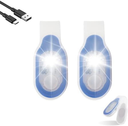 Yuragim LED Clip Licht USB Aufladbar, 2 Stück Krankenpflege Nachtlicht Clip auf Taschenlampe Magnetisch Klein Stirnlampe 3 Modi Pflegezubehör für Nacht Schichtkrankenschwester, Laufen, Joggen, Camping