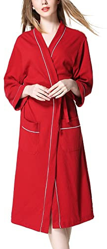 Damen-Bademantel aus Plüsch-Fleece mit Taschen, luxuriöser marineblauer Bademantel für Damen, warme und leichte Nachtwäsche, gemütlicher Bademantel mit Schnürung an der Taille für Entspannung,