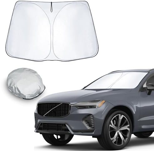 CDEFG Kompatibel mit Volvo XC60 2018-2024 2025 Sonnenschutz Abdeckungen Frontscheibe Sonnenschirm Die Vordere Schallwand Windschutzscheibe Auto Sonnenblende XC60 Recharge Zubehör