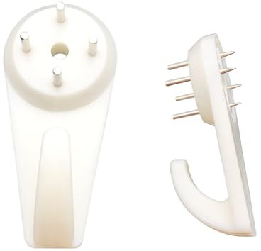 Non-Trace Picture Frame Hooks, 20 PCS Photo Hanging Hooks Hard Wall Hanger Hook White Picture Hanger Hooks for Drywall Concrete Wall Plasterboard Walls