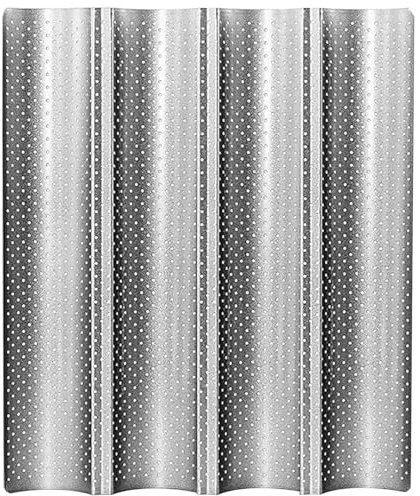 CNAFGBGG Baking Tray for 4 Baguettes Carbon Steel Nonstick French Bread Baking Pan with Air Vent Easy to Clean Pan for Baking