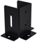 Heavy-Duty Black Powder-Coated Three-Way Bolt-Down Pergola Post Support - Premium Pergola Connector - 100mm - 4