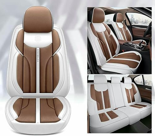 LCLCDZ Sitzbezüge Auto Autositzbezüge Universal Set für Jeep Wrangler Wrangler S Wrangler JL Wrangler Jk Wrangler Rubicon Rubicon Auto Zubehör,Braun