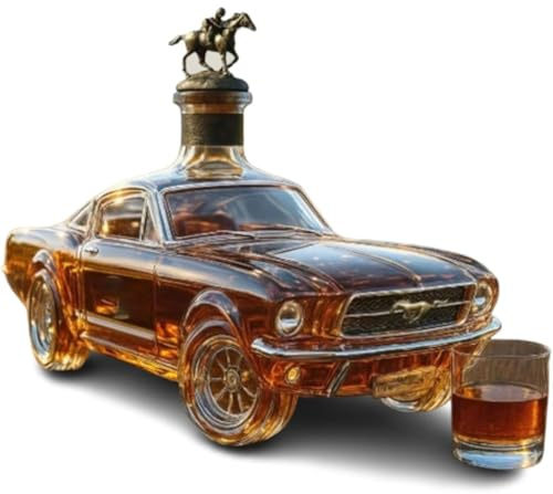 Carafe à Whisky, Bouteille en Verre de 400 ML en Forme de Voiture de Sport, Design Vintage avec Bouchon, décoration créative pour Bar à Domicile pour Hommes et fêtes c