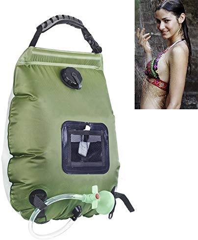Buhdjfnke 20L AußEn Camping Dusche Wasser Tasche Camping Bergsteigen Solar Dusche Tasche Tragbar AußEn Bad Wasser Aufbewahrungs Tasche Ungiftig Umwelt Schutz PVC Wasser Aufbewahrungs Tasche
