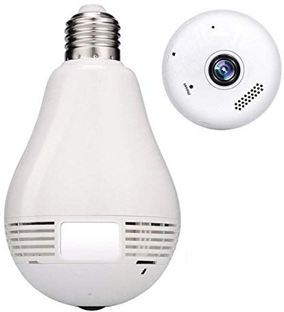 Comprare Web Ampoule Wi-Fi Caméra Espion Caméscope Camera cachée V380 Panoramique CW204