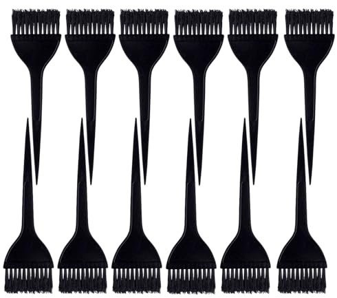 12 Pack Hair Dye Brushes, Color Tint Applicator, Hair Coloring Dying Brush Kit for Solon Black