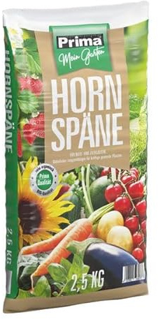 Prima Hornspäne 2,5 kg - rein organische Naturdünger zur biologischen Düngung