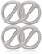 Ganzoo O-Ring mit Steg Metall für Hunde-Leine, 20 mm Innen-Durchmesser, 4 Stück, Stegring, legierter Stahl, Nicht rostend, Rund-Ringe für Paracord 550 Halsband, Handtasche, Basteln, Farbe Silber Matt